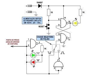 Fig. 1 - Circuito da ponta lógica by Alex