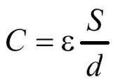 Fórmula para cálculo da capacitância