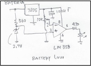 Esquema do circuito de Battery Low