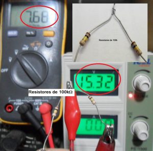 Fig.2 -Resistores de 100k em série