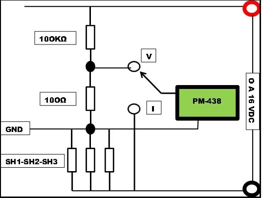 Circuito para ligação do display PM-438