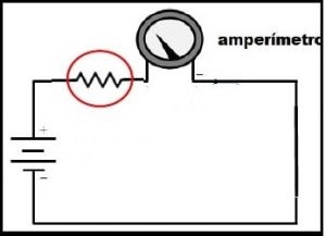 Shunt de tensão num amperímetro analógico