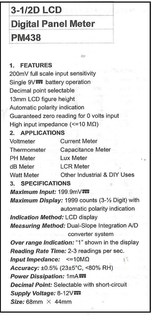 Fig.1-Manual do PM-438