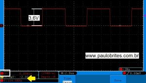 Fig.4 - 0nda quadrada obtida na saída do 555