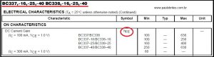 Diversos "tipos" de BC337