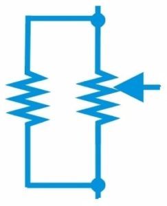 Fig. 5 - Potenciômetro com resistor em paralelo