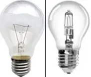 Fig. 4 - LÂMPADA INSCDESCENTE E LÂMPADA HALÓGENA